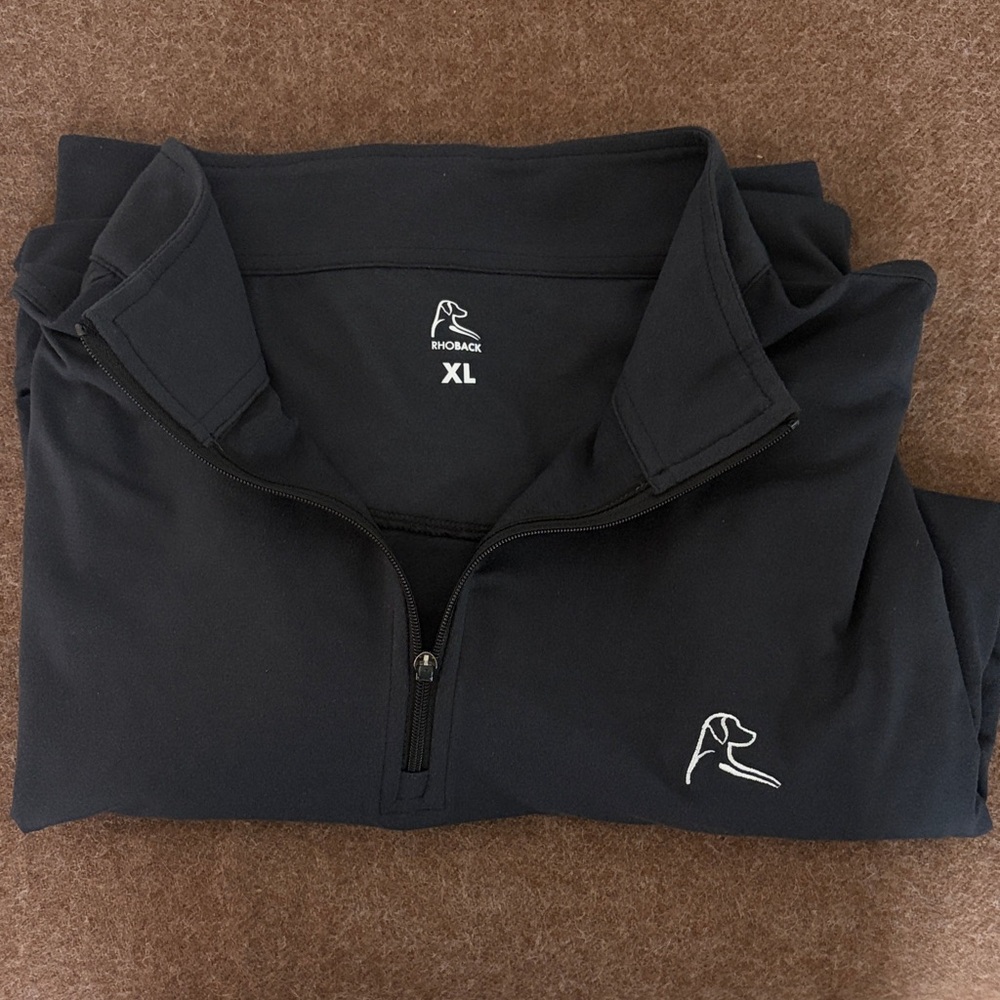 RHOBACK Black Quarter-Zip Pullover